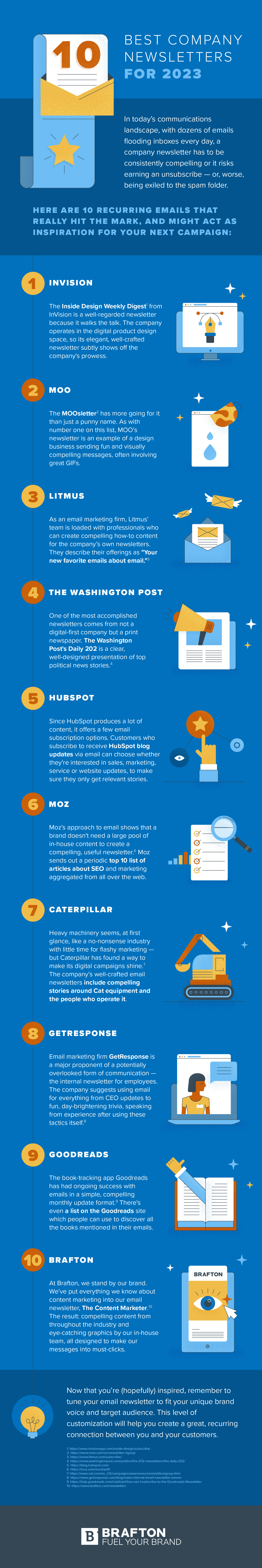 Infographic best company newsletters