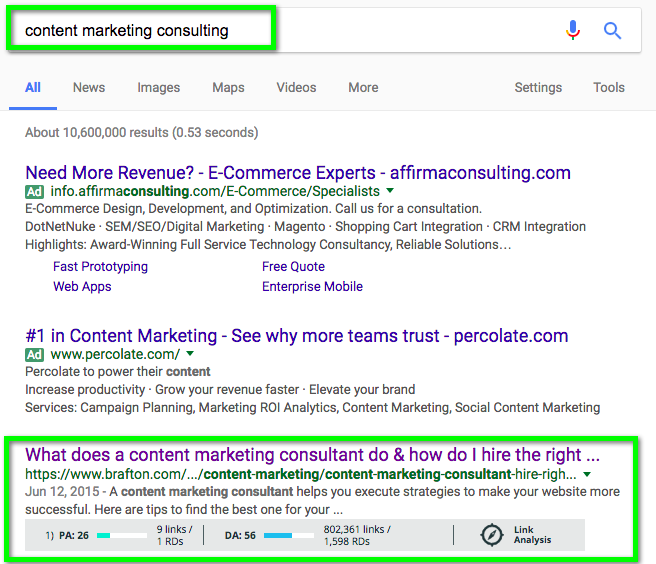 Marketing Consultant SERP