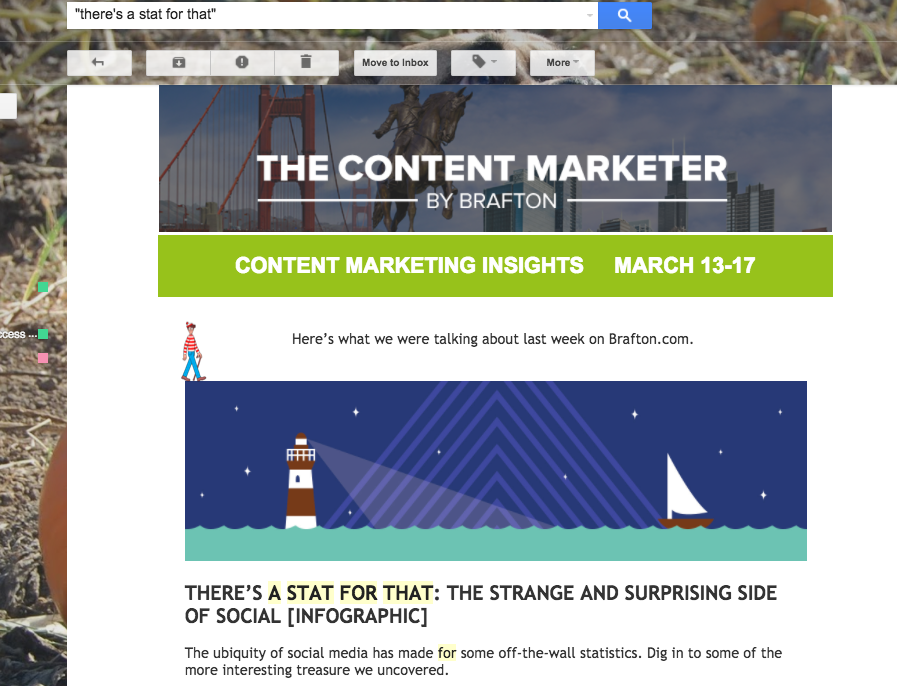 Infographic in an email