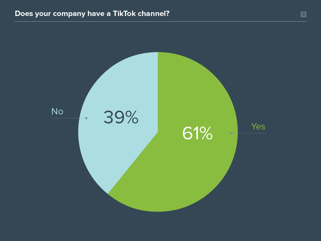 Brafton TikTok for B2B Marketing Survey graph results