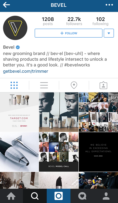 Bevel INstagram