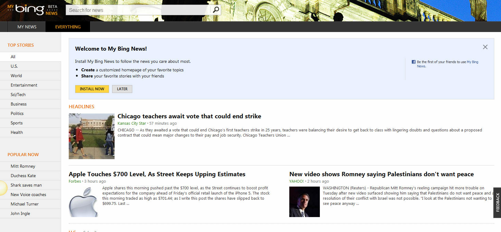 A new Bing Facebook app can help marketers direct users to their content marketing material.