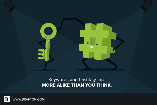Keywords and hashtags are more alike than you think