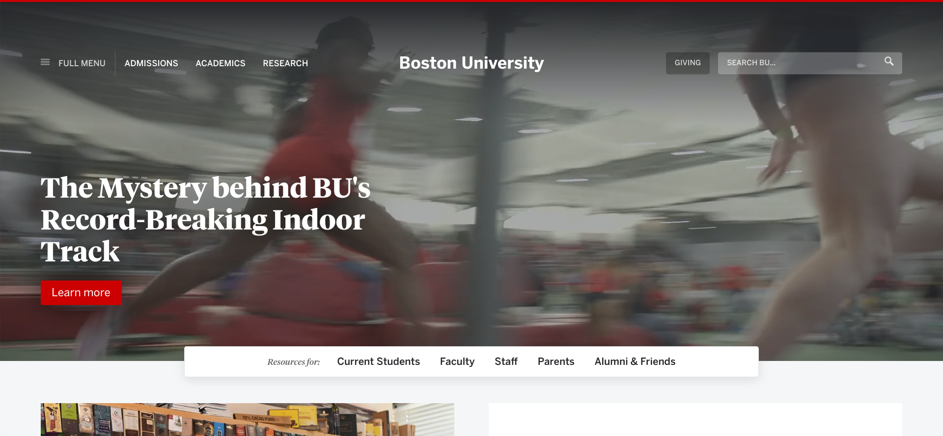 Information Architecture BU homepage