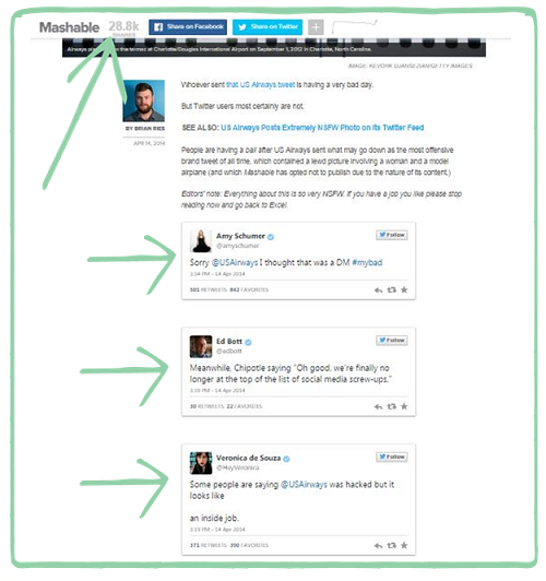 Mashable Twitter Article Example