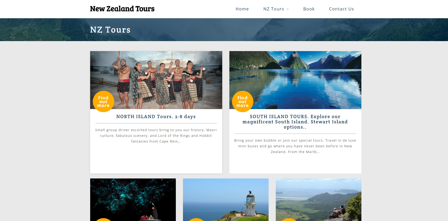 New Zealand Tours screenshot