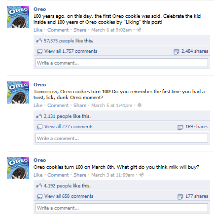 Oreo is just one of many brands that has successfully improved its social presence with Facebook marketing.