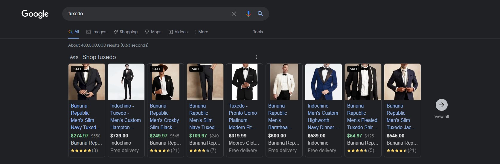 tuxedo google search