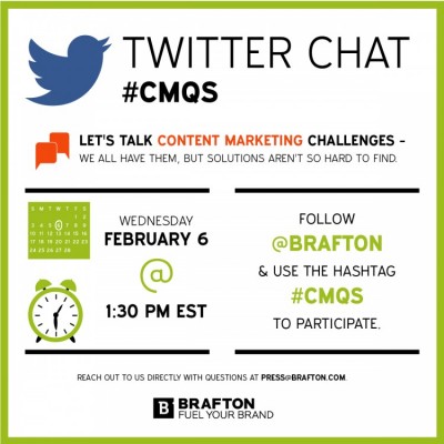 Brafton's first live Twitter chat about content marketing challenges.