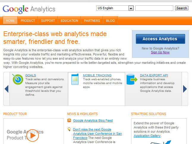 Google Analytics.