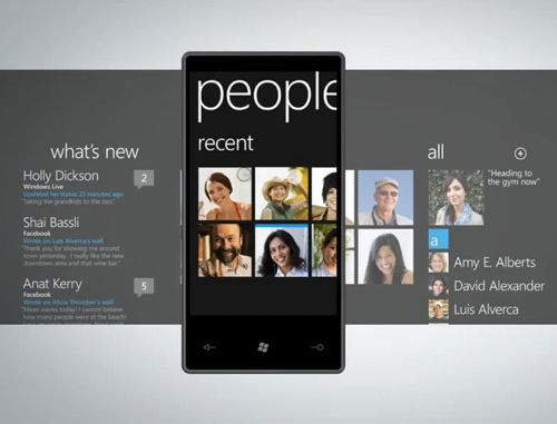 Windows Phone 7, a dramatic departure from the former Windows Mobile.