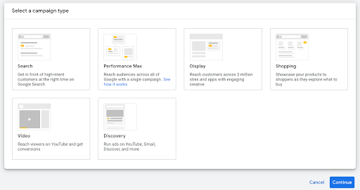 display ads blog google ads new campaign select campaign type