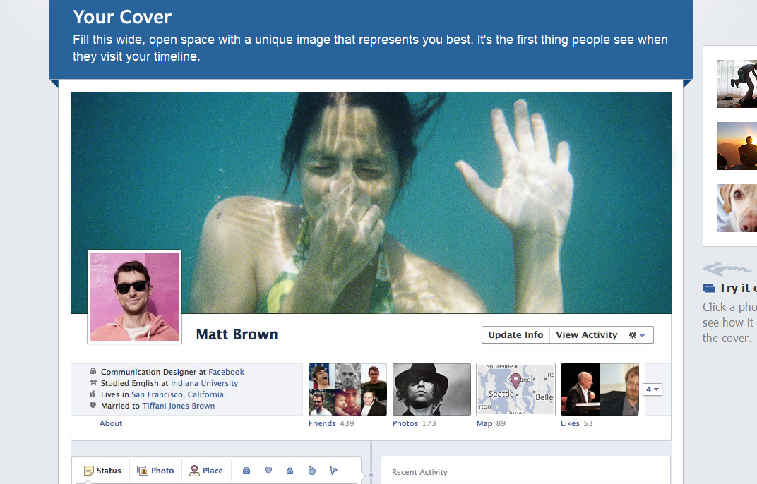 Facebook's new Timeline page features a more visual, visceral experience for users, bubbling up what is most important to them and allowing greater customization of content.