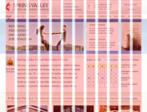 A sample web grid, making whitespace layouts for content display easy and intuitive.