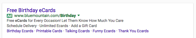 A standard text ad.