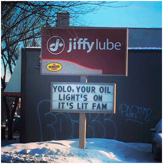 Jiffylube Meme fail