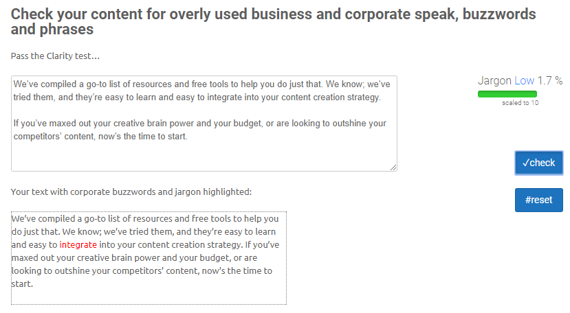 Clean up that jargon.