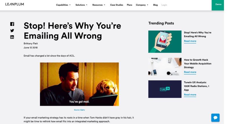 Leanplum is one of the best marketing blogs to follow.