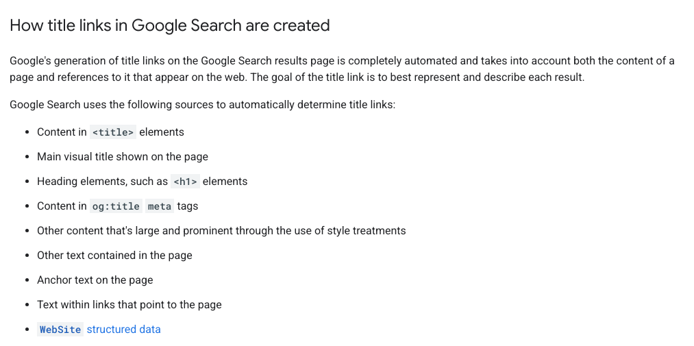 What is a Meta Title google